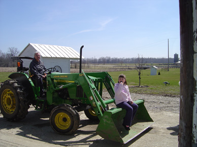 On-the-tractor