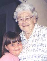 Danielle & Great Grandma Lou in 2003